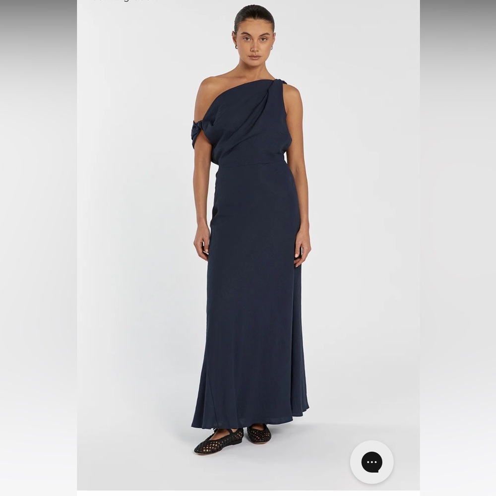 DISSH Navy One-Shoulder Dress